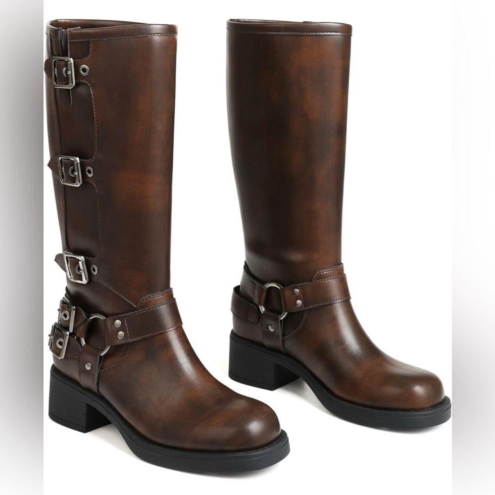 Steve Madden Brown Combat & Moto Boots